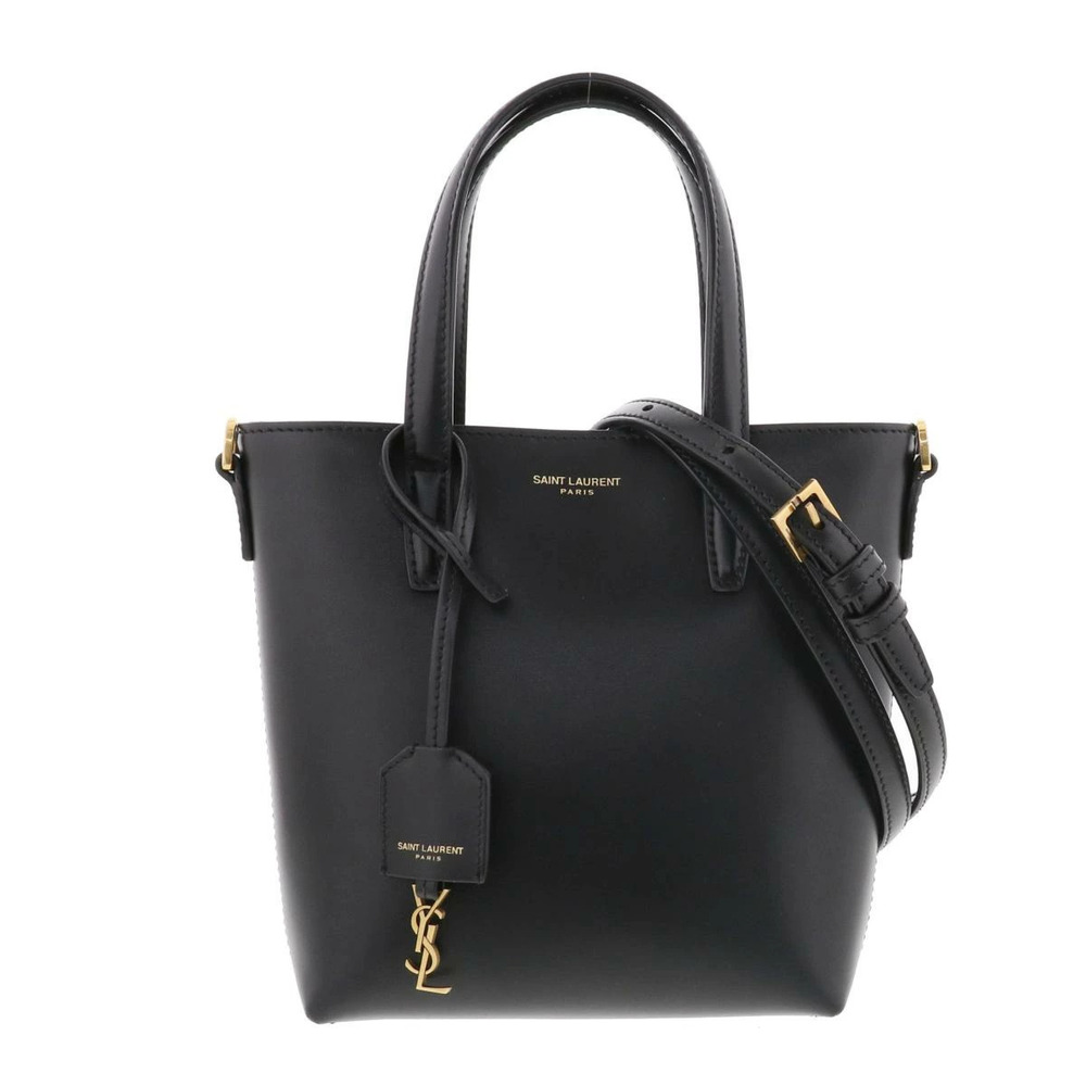 SAINT LAURENT Toy Shopping Bag Shoulder Black